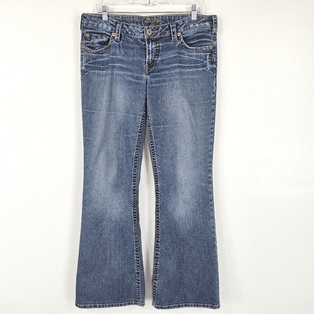 Silver Jeans Womens Size 34 Aiko Bootcut Low Rise Medium Wash Blue Stretch Denim